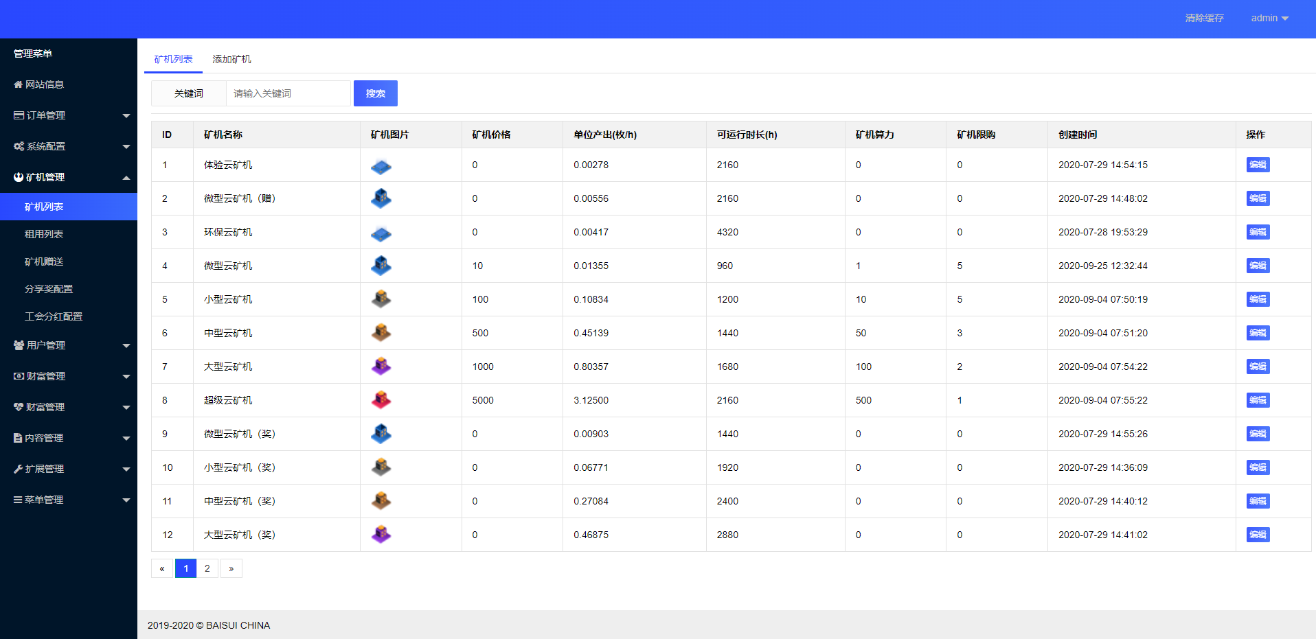 虚拟币矿机系统/区块链源码/云矿机算力/GRT矿机源码/坏保生活